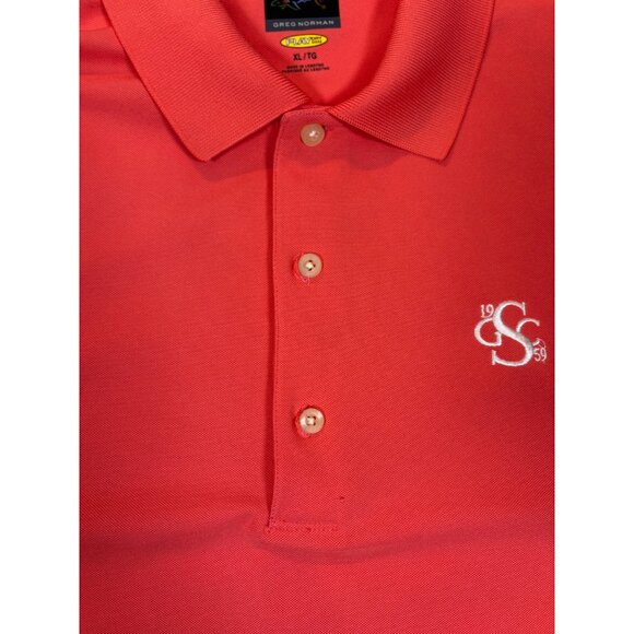 Greg Norman Classic Red Polo Shirt XL Play Dry 1959 Logo Embroidered Golf Style - Picture 4 of 16